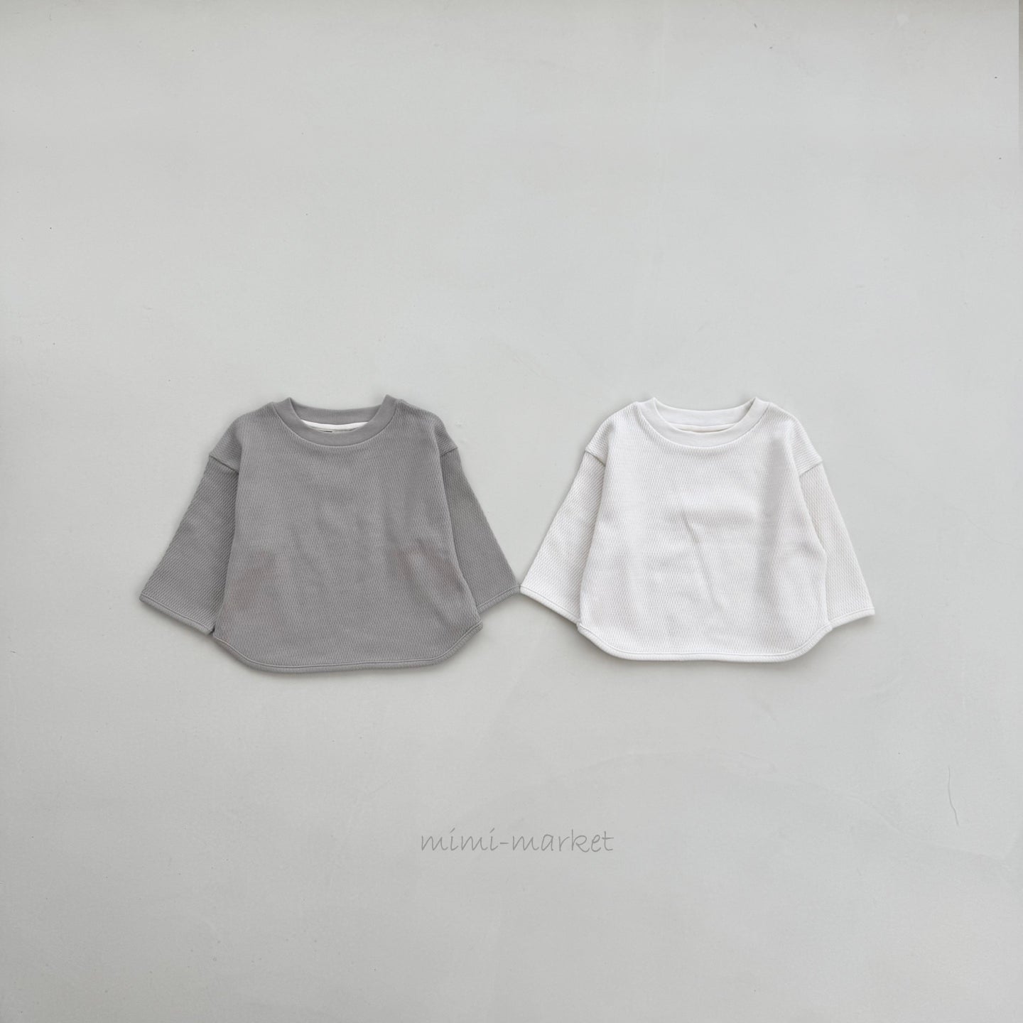 ［mimi market］Waffle round tee