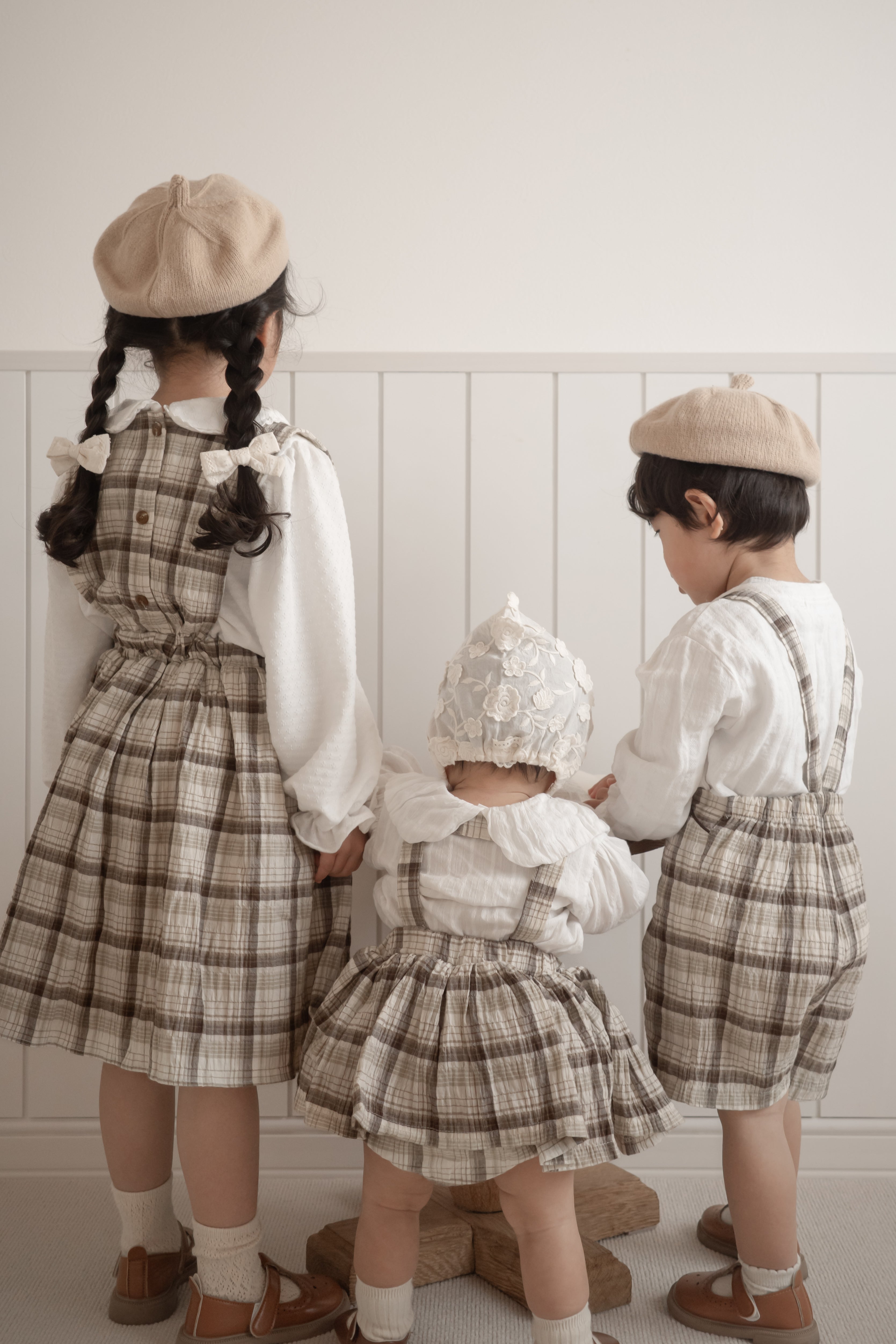 Miserable check suspender pants