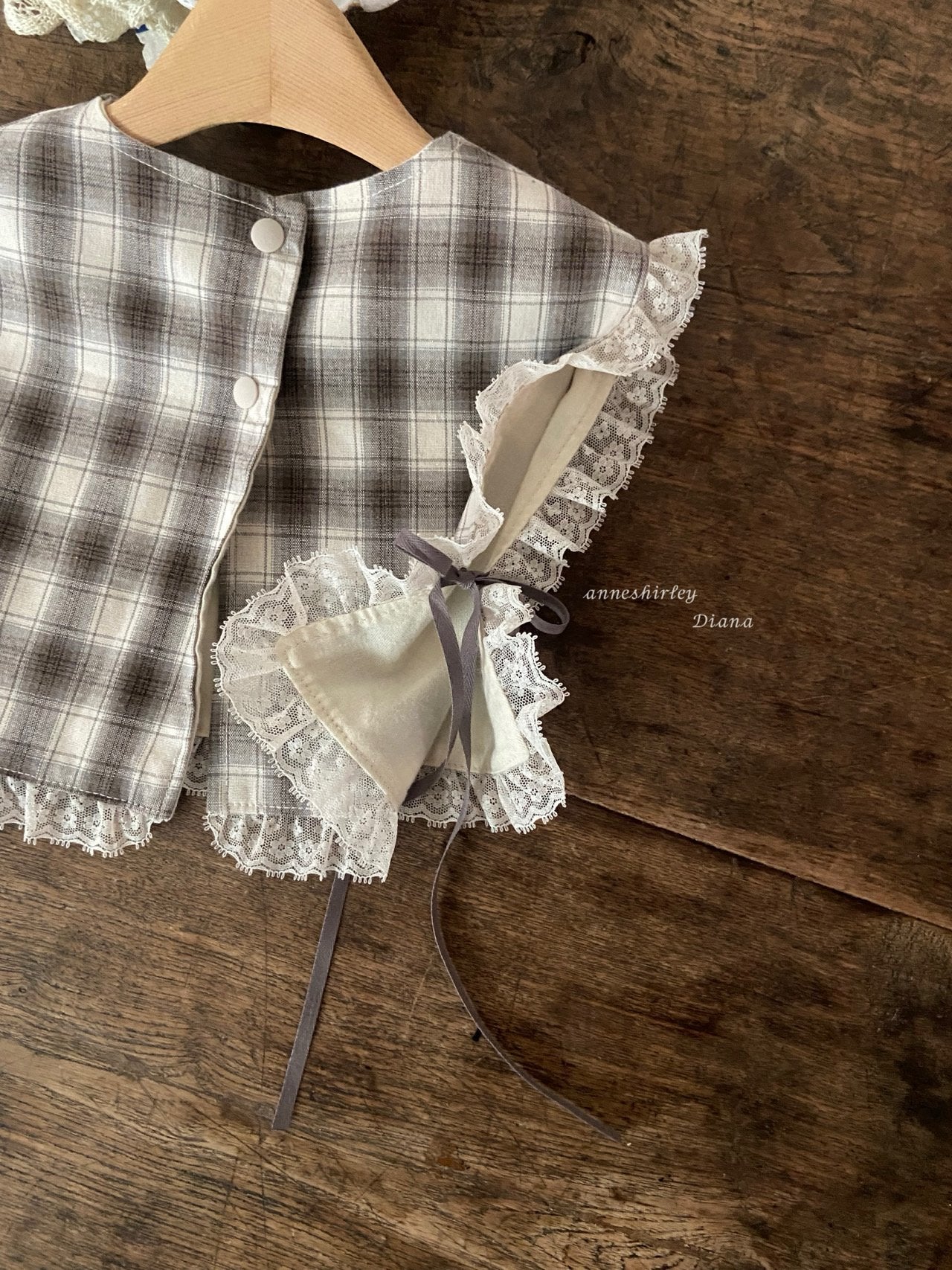 ［Anne shirley］Ange lace bustier (check)