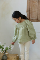 ［mon Atelier］Shirring tunic blouse