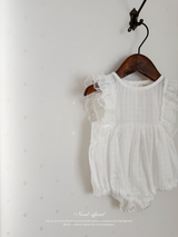 Peony lace wing rompers
