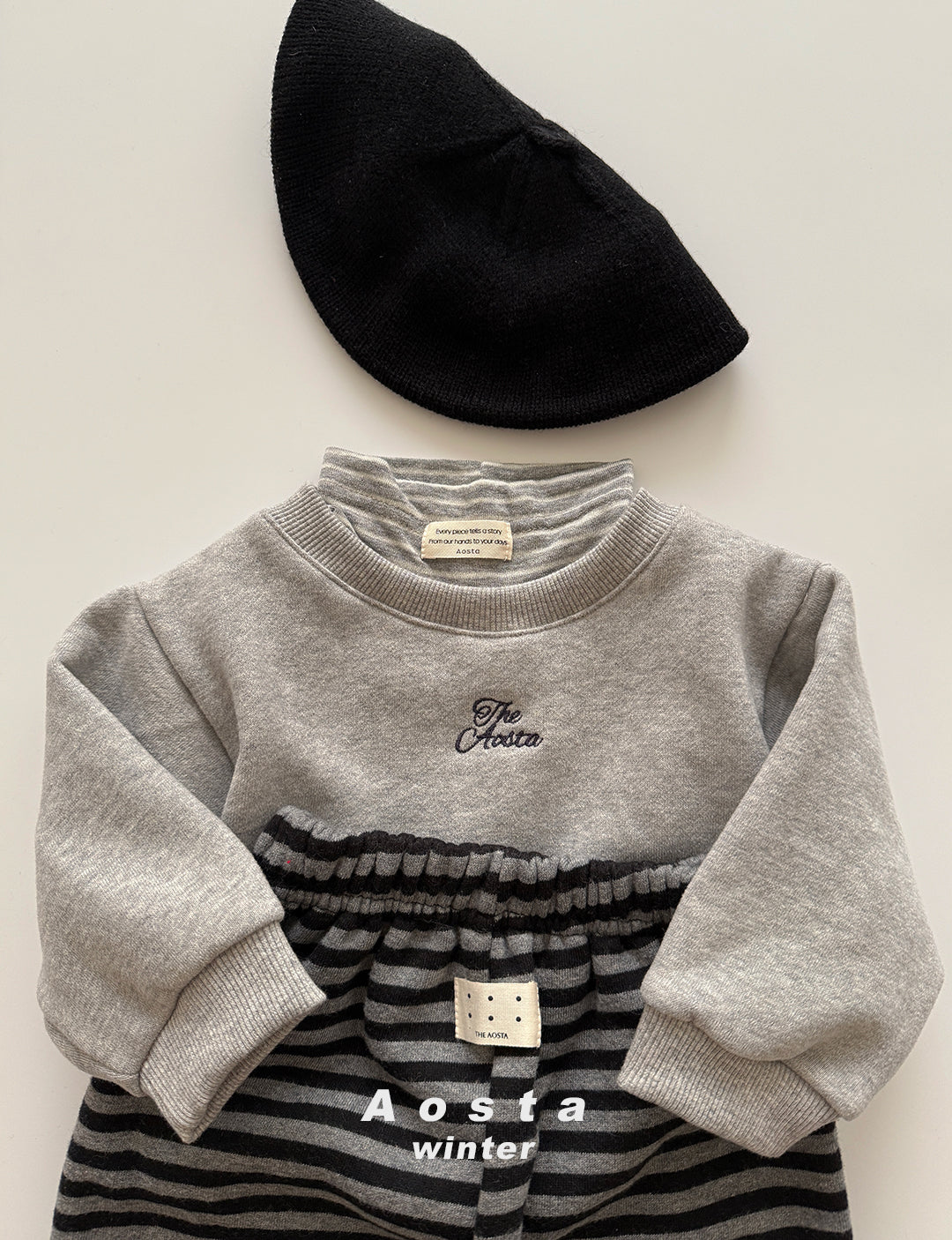 ［Aosta］Wool turtleneck tee