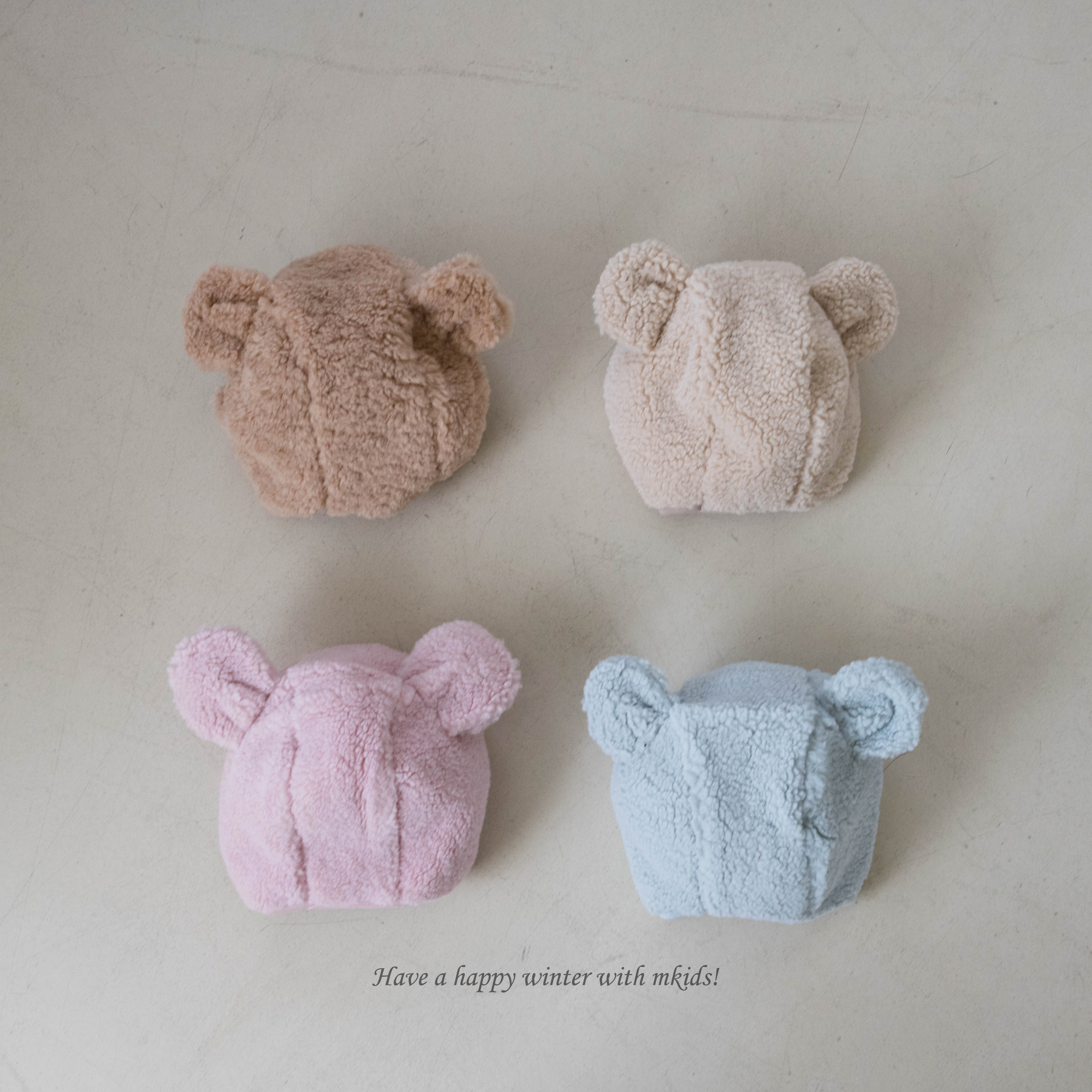 ［mkids］Bear boa hat