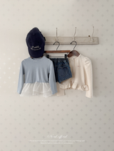 Puff frill cardigan