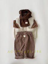 ［Aosta］Caramel Check Pants