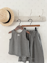 Muse check sleeveless blouse
