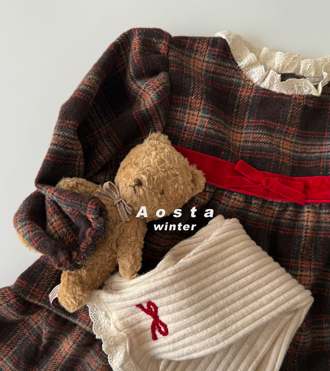 ［Aosta］Check one-piece