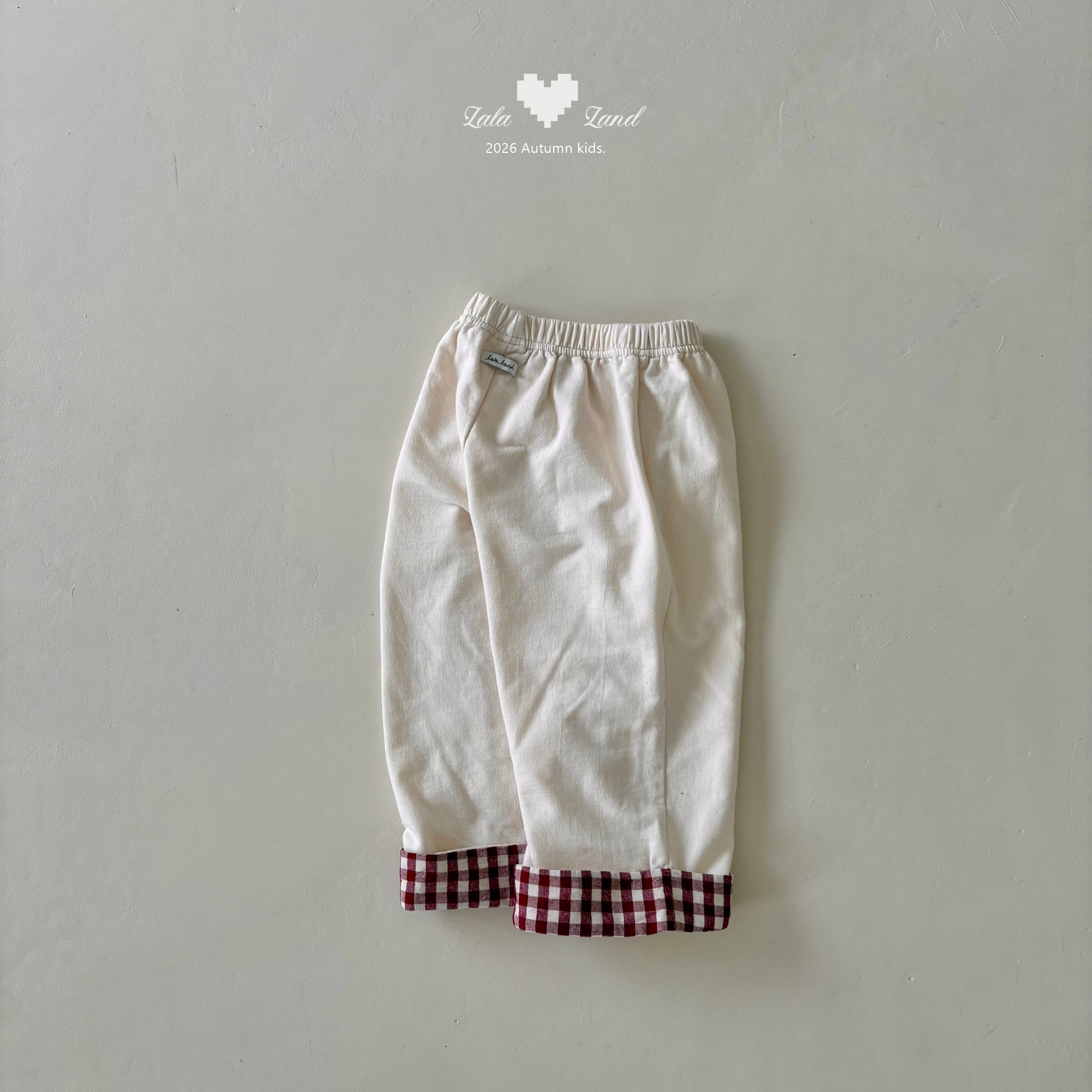 ［Lala land］Check roll up pants