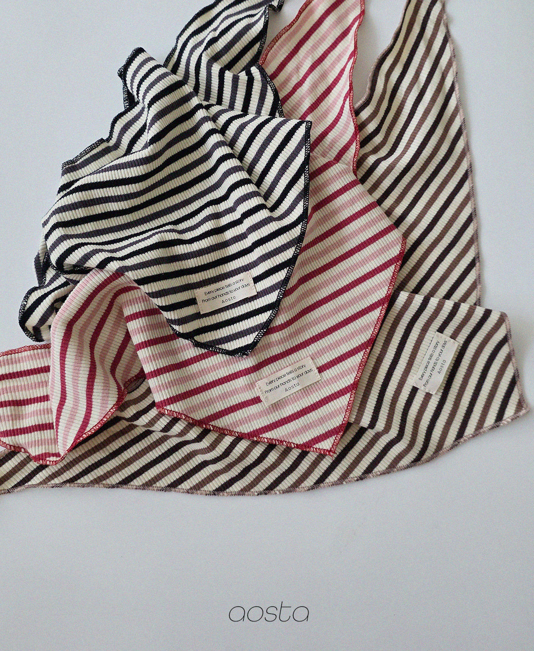［Aosta］Crayon Stripe Scarf
