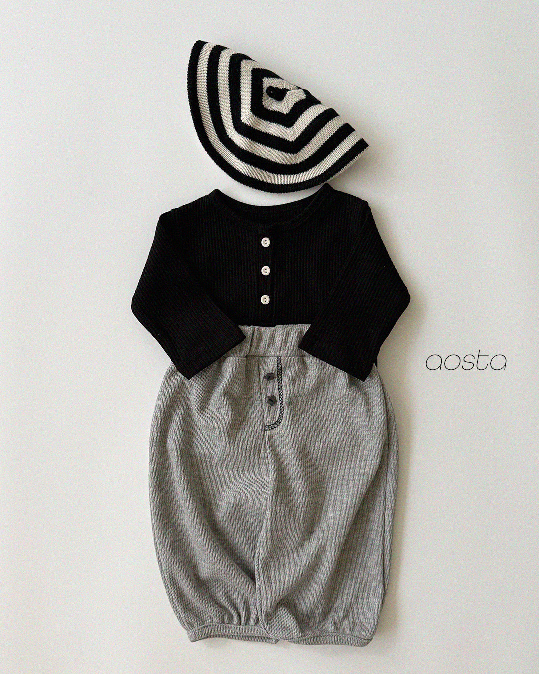 ［Aosta］Butter Button Tee
