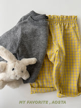 ［Aosta］Caramel Check Pants