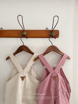 Cotton berry short overalls