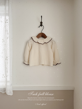 Tuck frill blouse