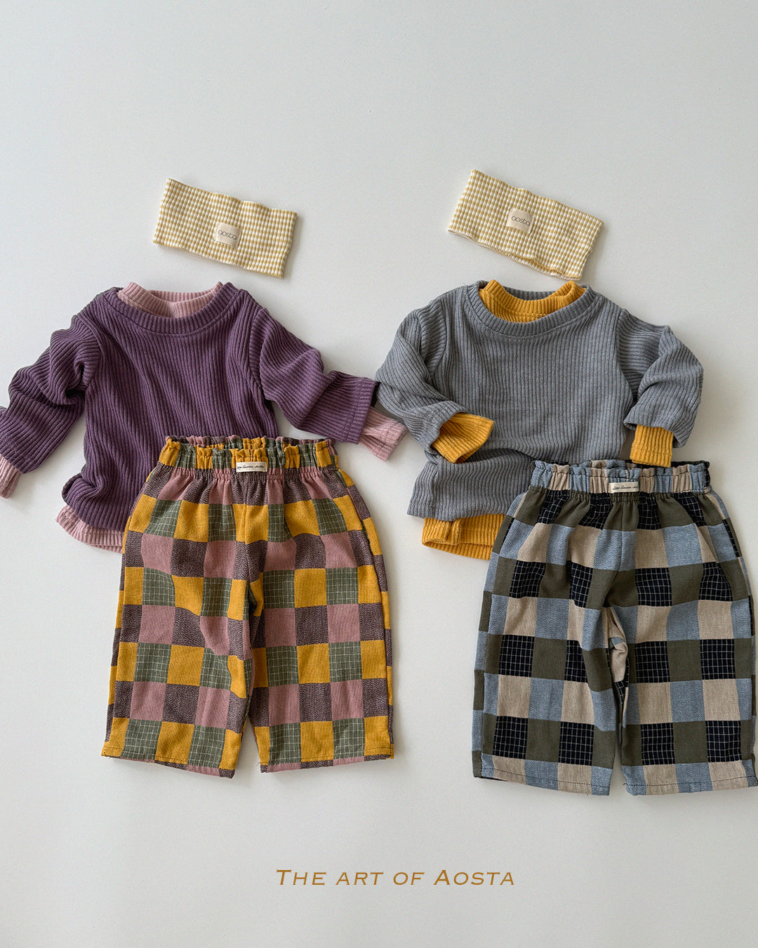 ［Aosta］Patchwork Pants
