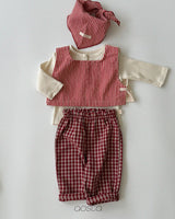 ［Aosta］Caramel Check Pants