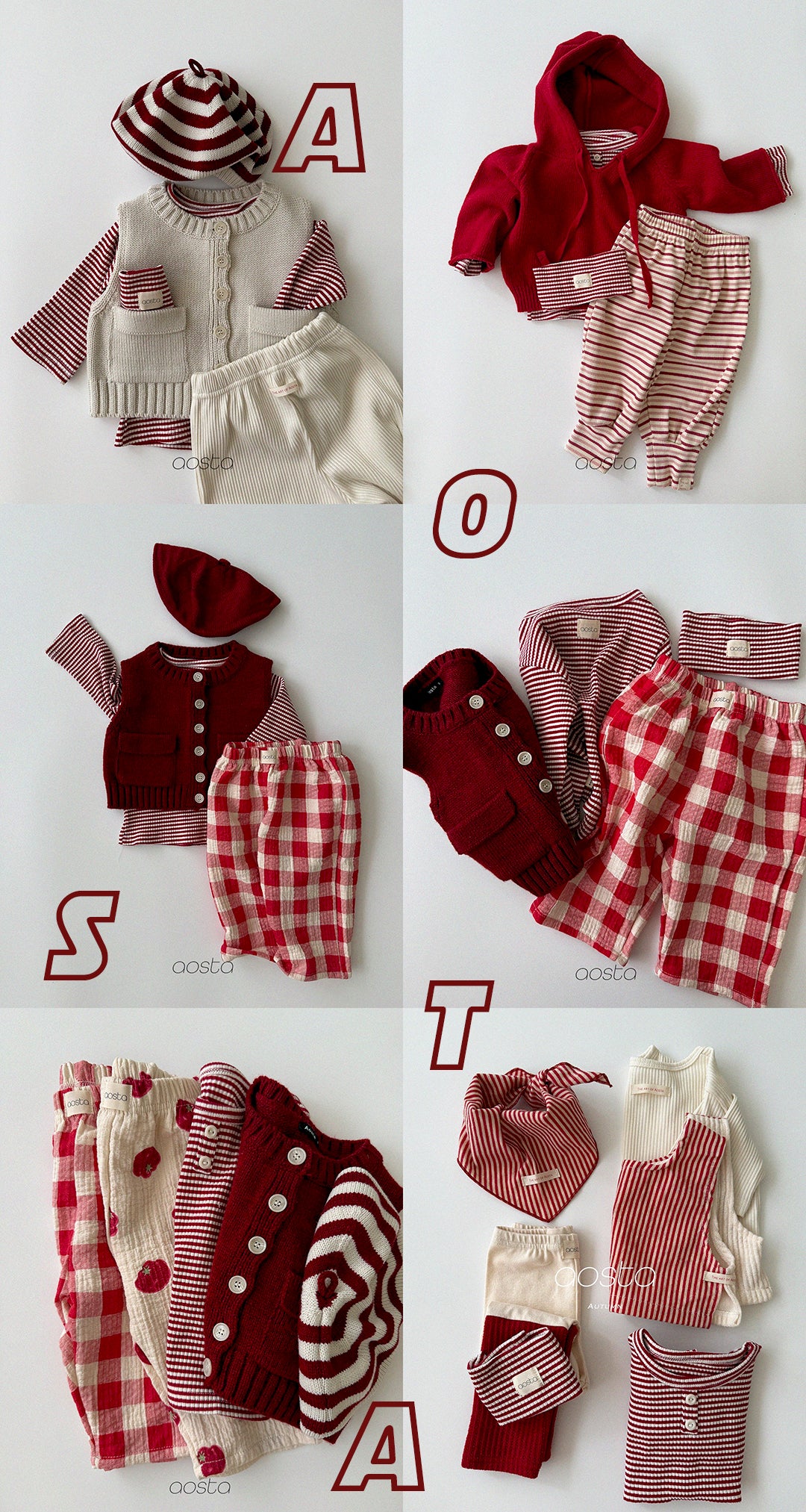 ［Aosta］Cookie Stripe Tee