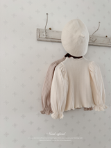 Mellow rib puff tops