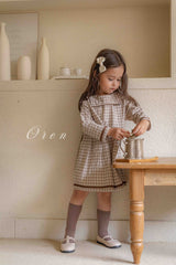 ［OREN］Brunette check one-piece (kids)