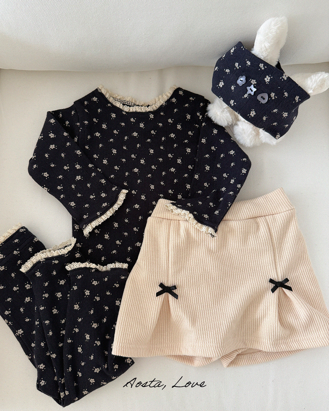 ［Aosta］Bibi Ribbon Skirt Pants