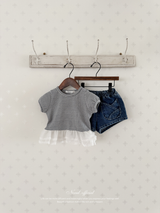 Peach stripe shasha tee