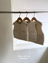 ［Aosta］Knit Cookie Vest