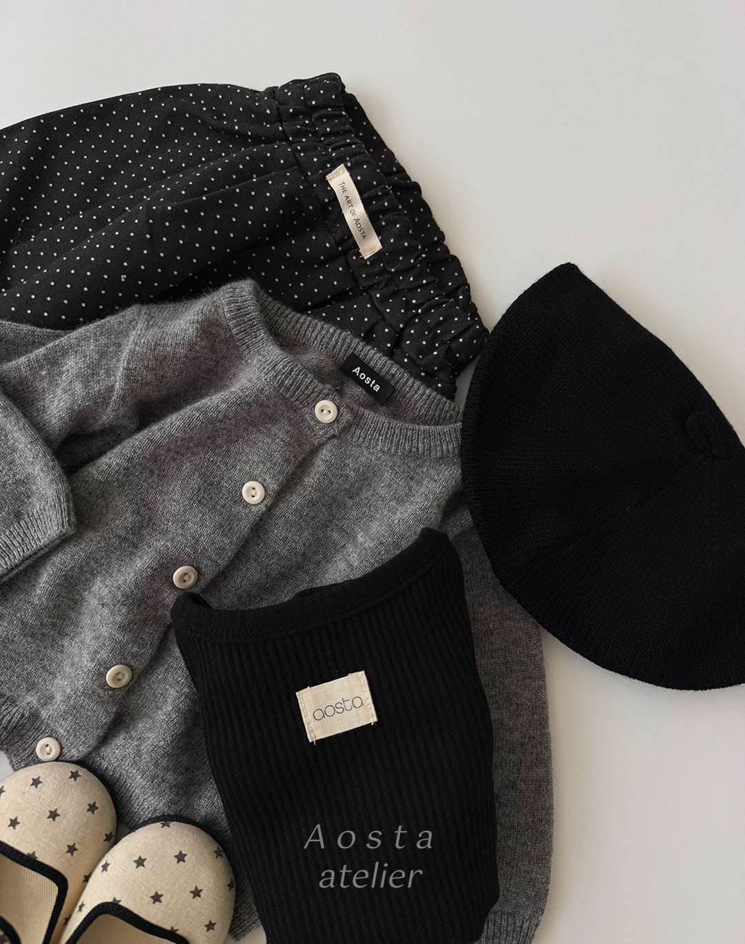 ［Aosta］Milk Dot Pants