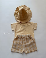 ［Aosta］Heart button tee