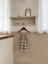 Miserable check suspender pants