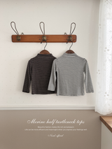 Merino half turtleneck tops