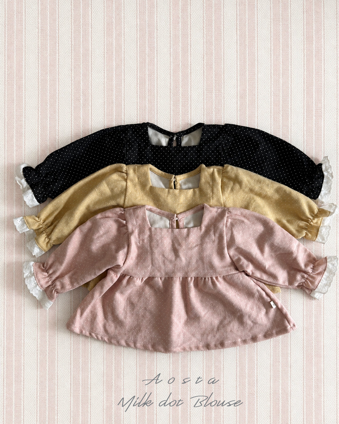 ［Aosta］Milk Dot Blouse