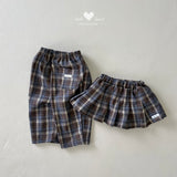 ［Lala land］Eve check pleats skirt