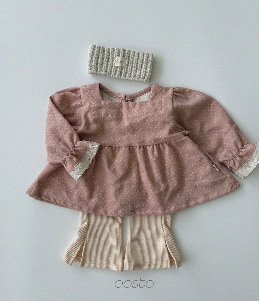 ［Aosta］Milk Dot Blouse