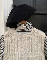 ［Aosta］Wool turtleneck tee