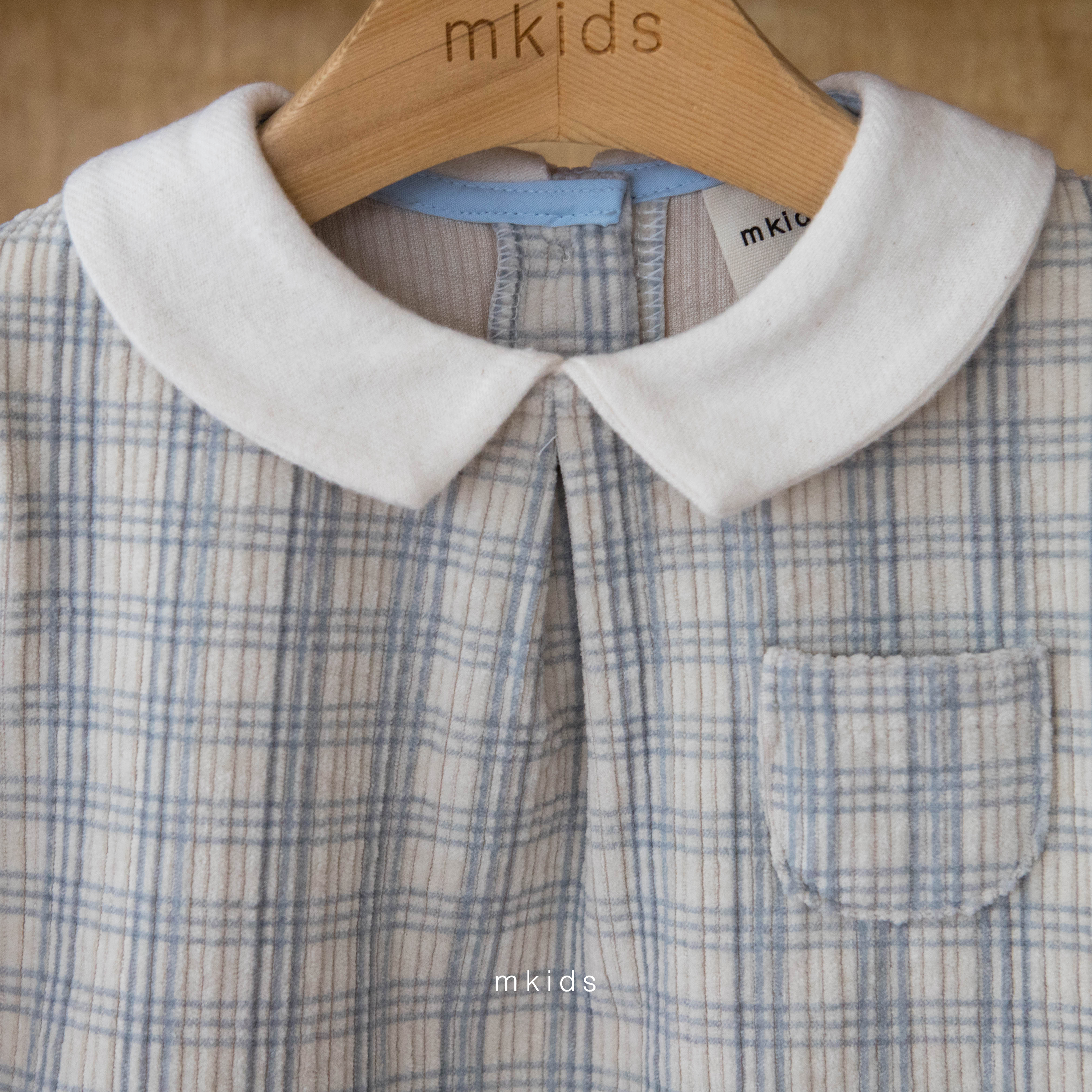 ［mkids］Billy check collar blouse
