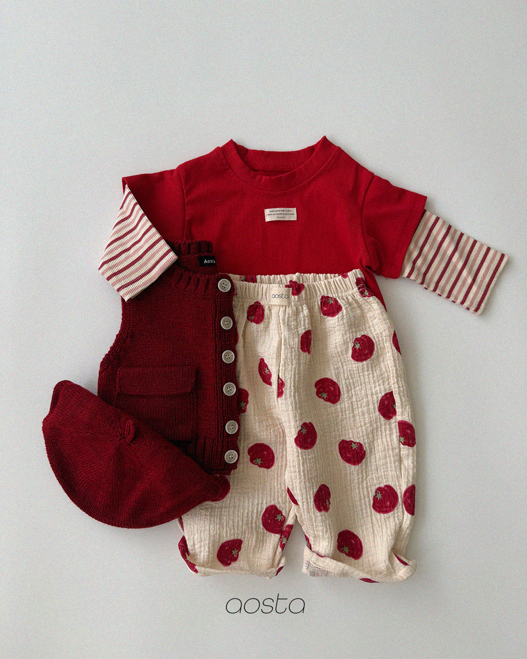 ［Aosta］Knit Cookie Vest