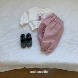 ［aou studio］Bonbon stripe jogger pants