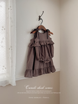 ［Anne shirley × Noeul.］Canelé check rompers