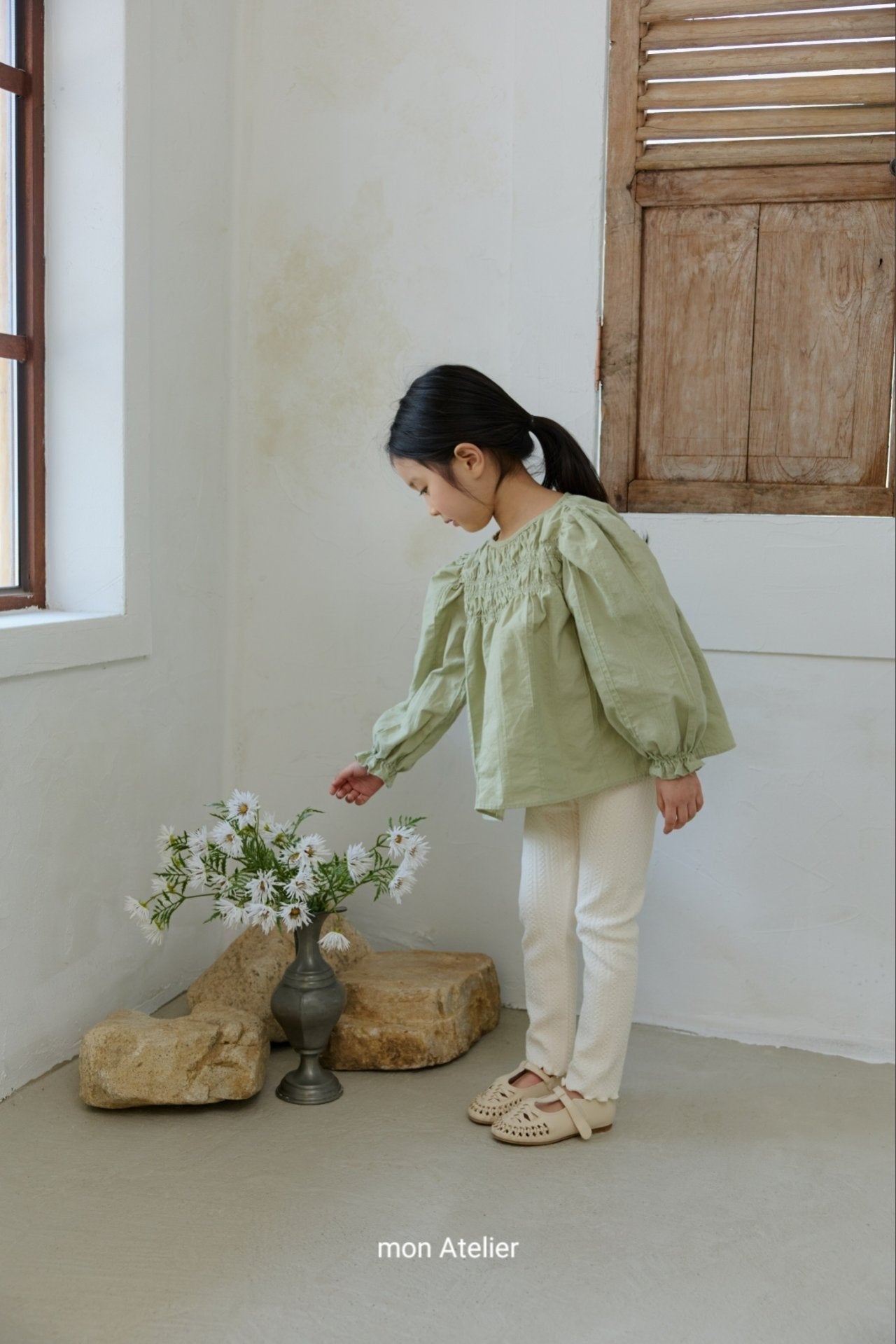 ［mon Atelier］Jacquard leggings