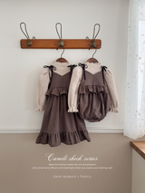 ［Anne shirley × Noeul.］Canelé check rompers