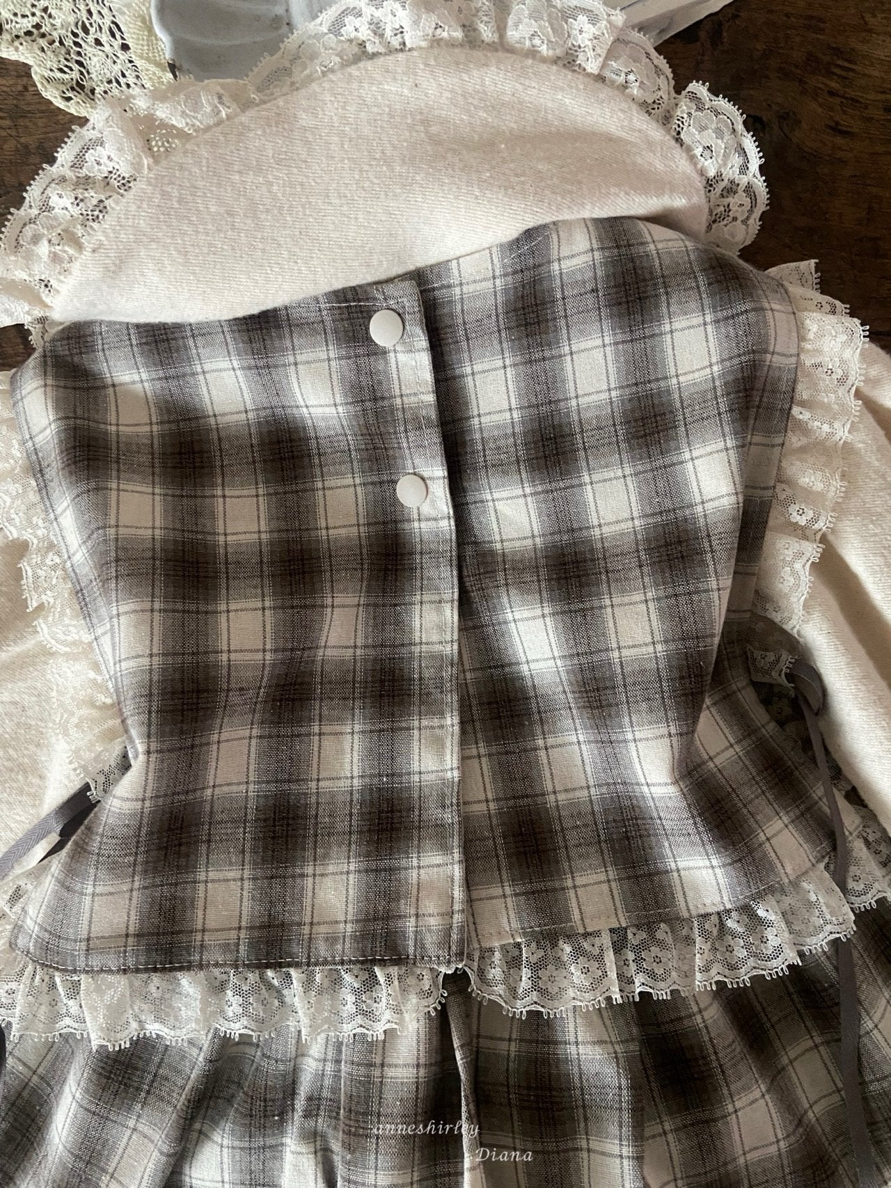 ［Anne shirley］Ange lace bustier (check)