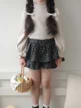 Mellow rib puff tops
