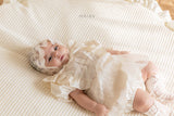 ［mkids］Chocolate lace bonnet