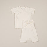 ［peekaboo］Ribbon newborn set (short sleeve)