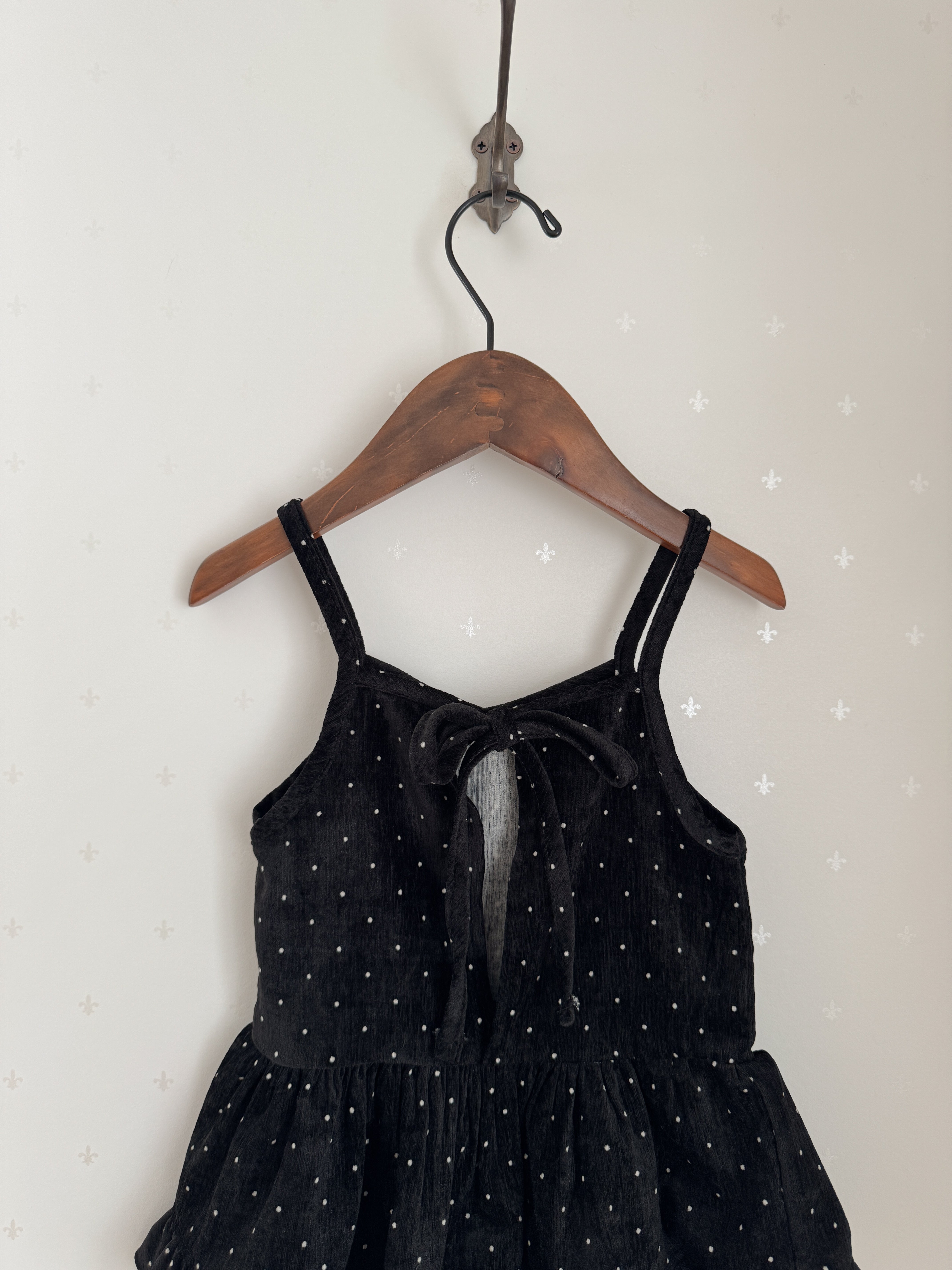 Dot frill one-piece