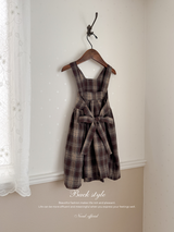 Noirjette check one-piece (kids)