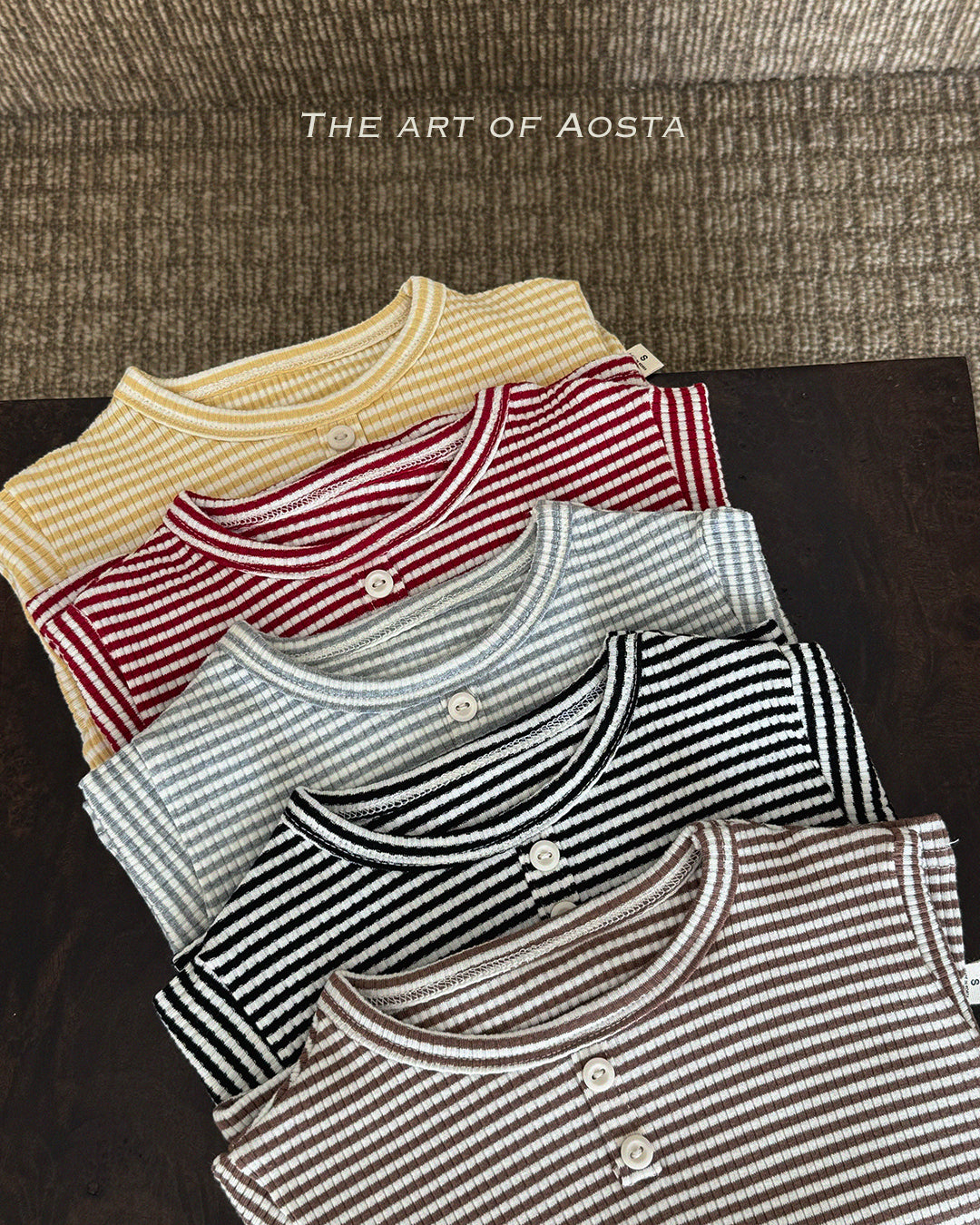 ［Aosta］Cookie Stripe Tee