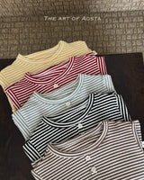 ［Aosta］Cookie Stripe Tee