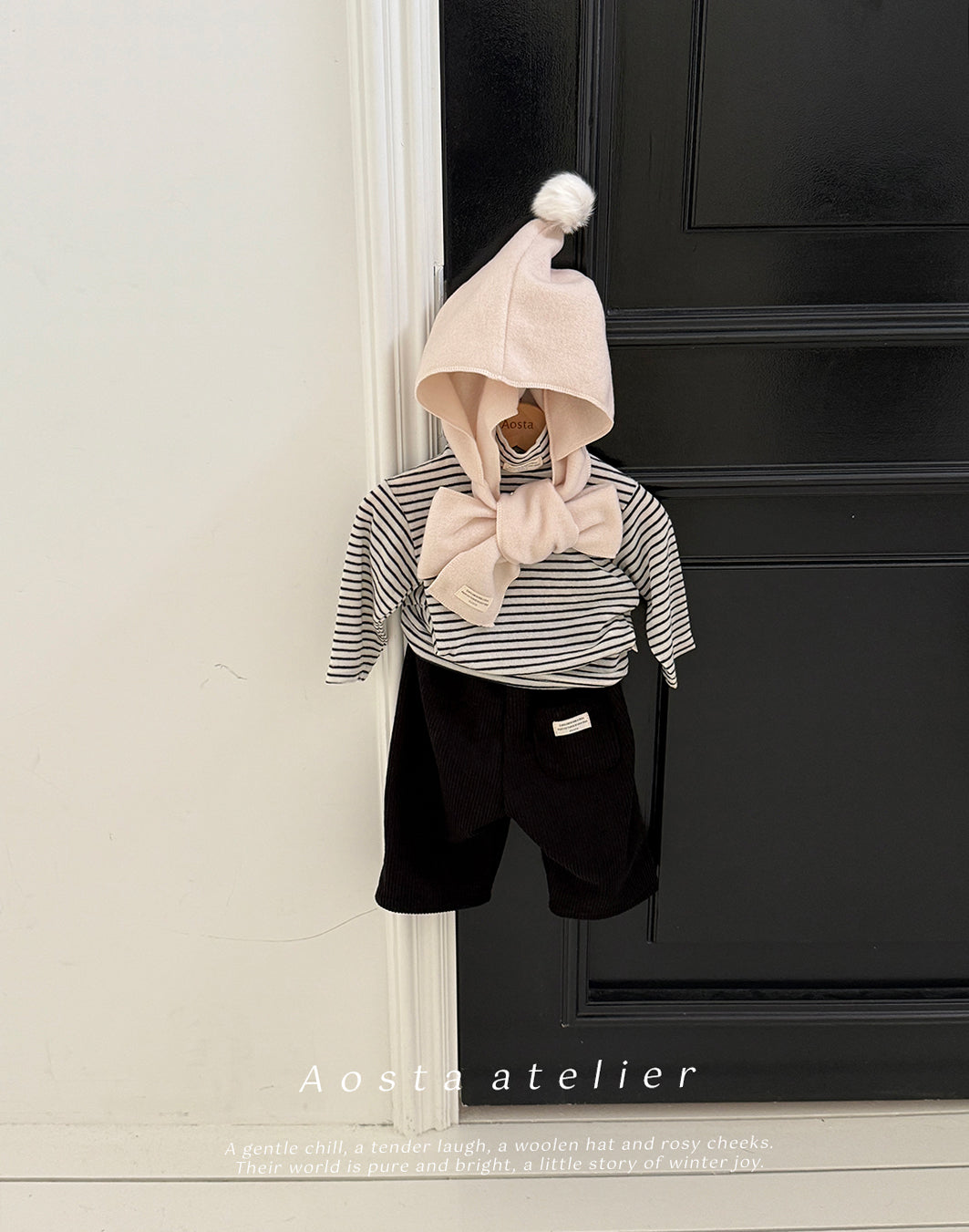 ［Aosta］Wool turtleneck tee