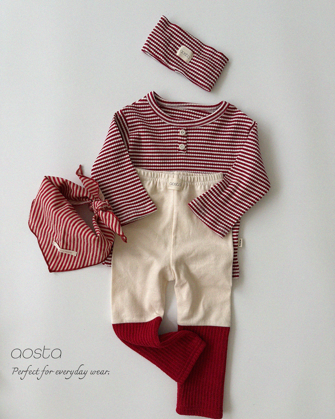 ［Aosta］Cookie Stripe Headband