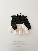 Dia flower frill collar tops